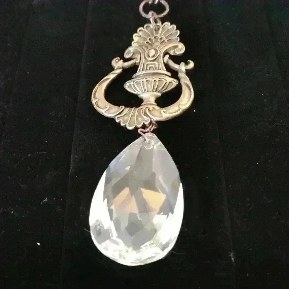 Plunder long crystal and bead necklace - Picture 3 of 3